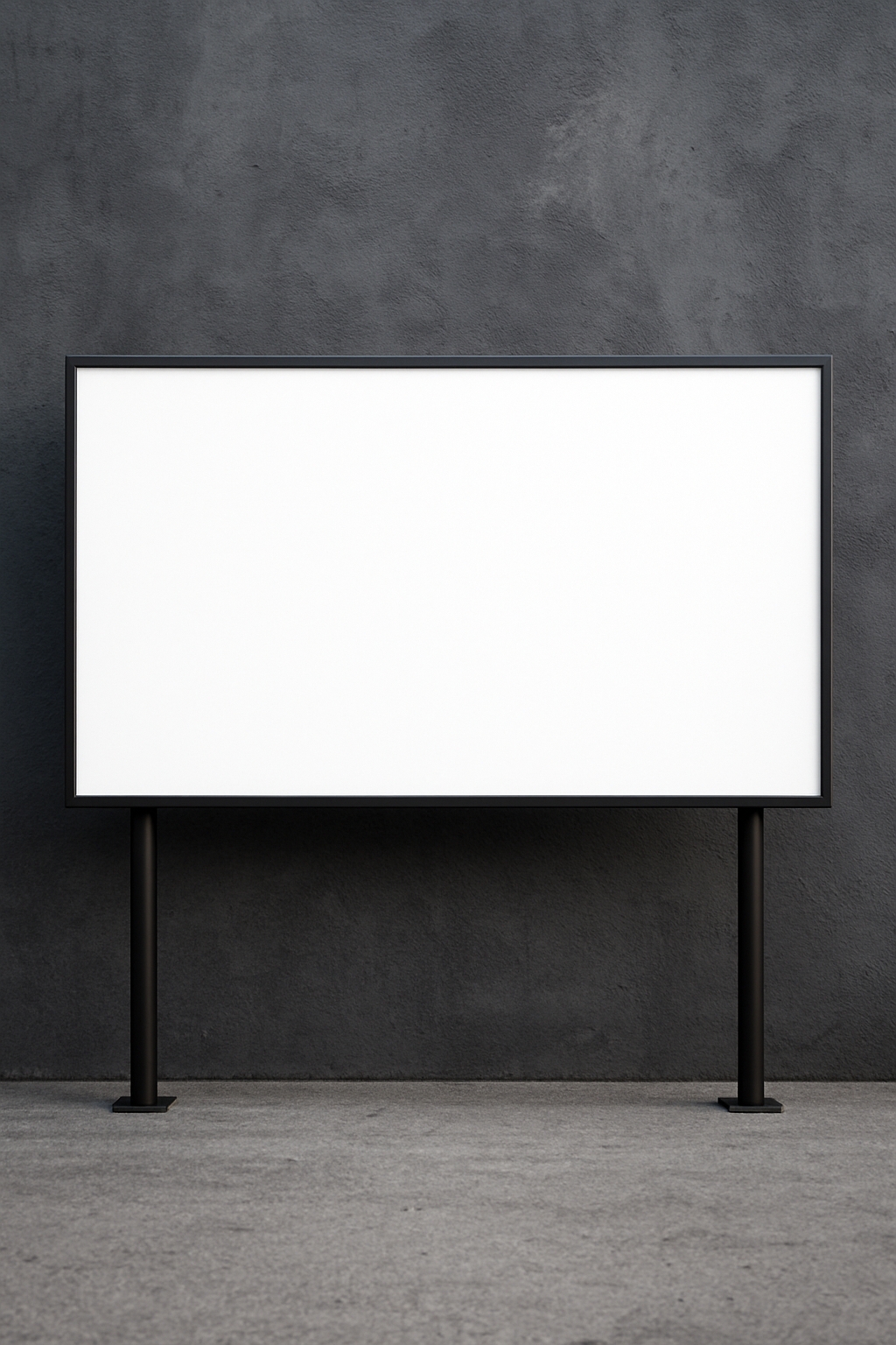 Modern Minimalist Billboard Mockup on Urban Concrete Wall