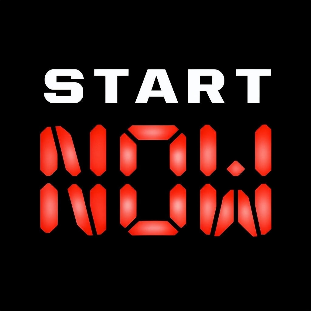 Bold Start Now Urgent Call to Action T-Shirt