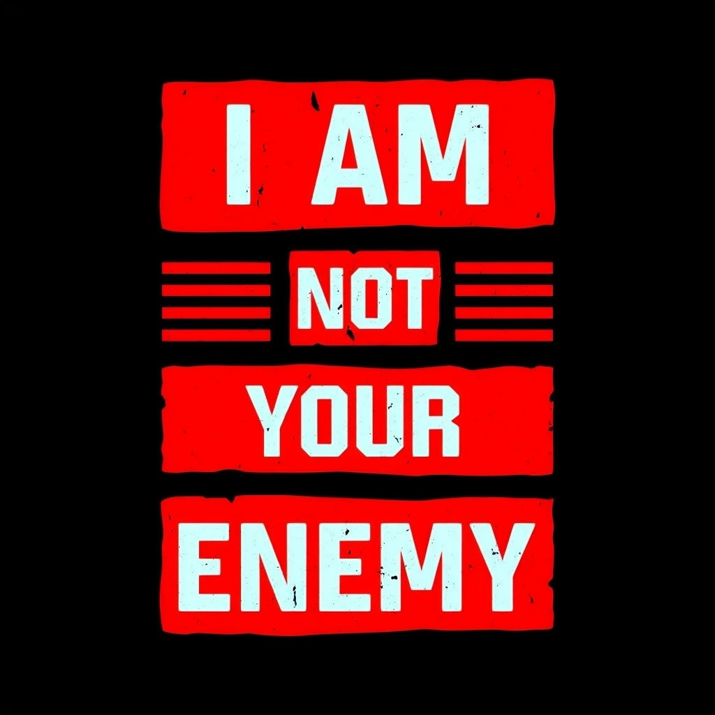 Bold Motivational I Am Not Your Enemy Graphic T-Shirt