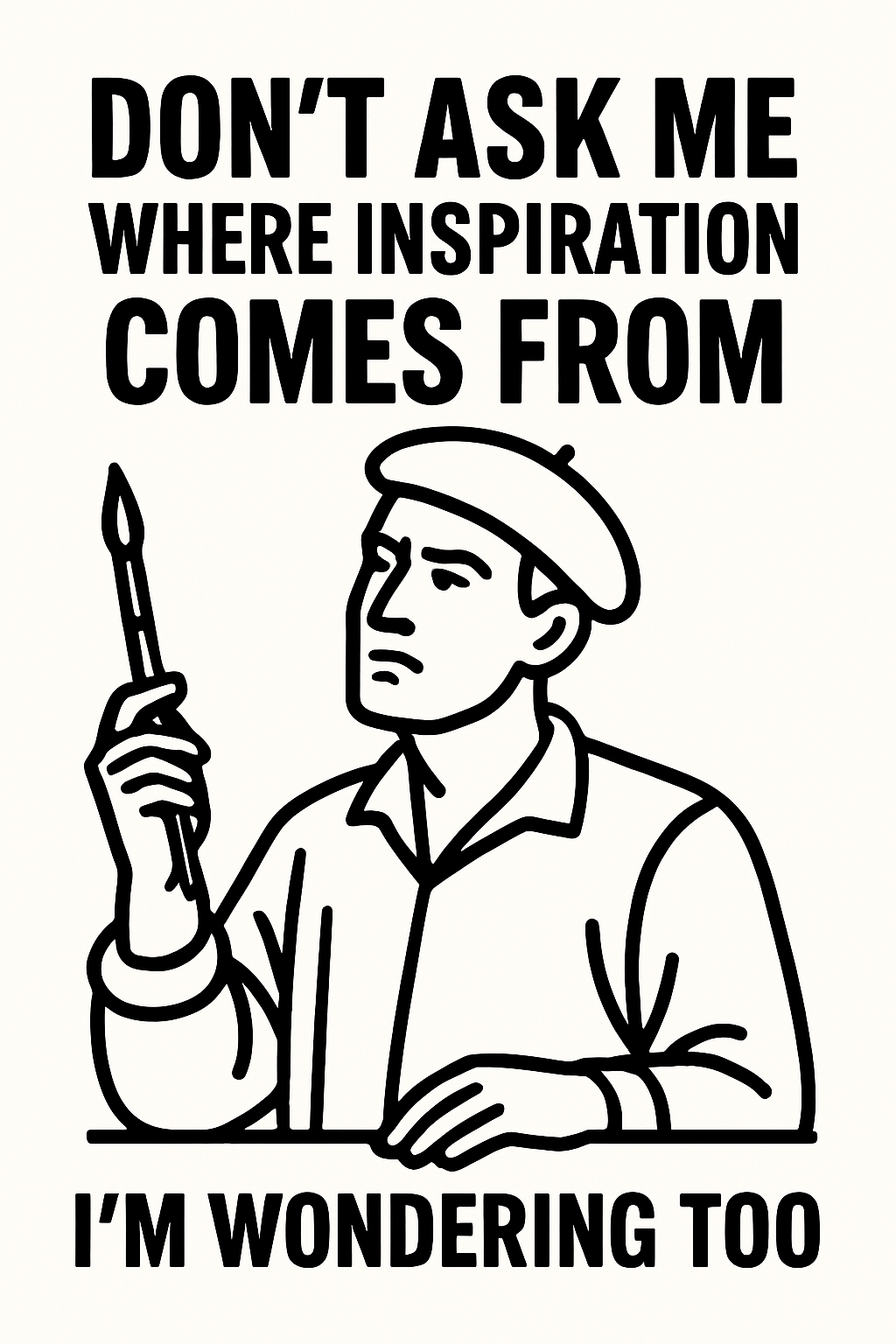 Minimalist Artist Inspiration Quote Illustration Poster