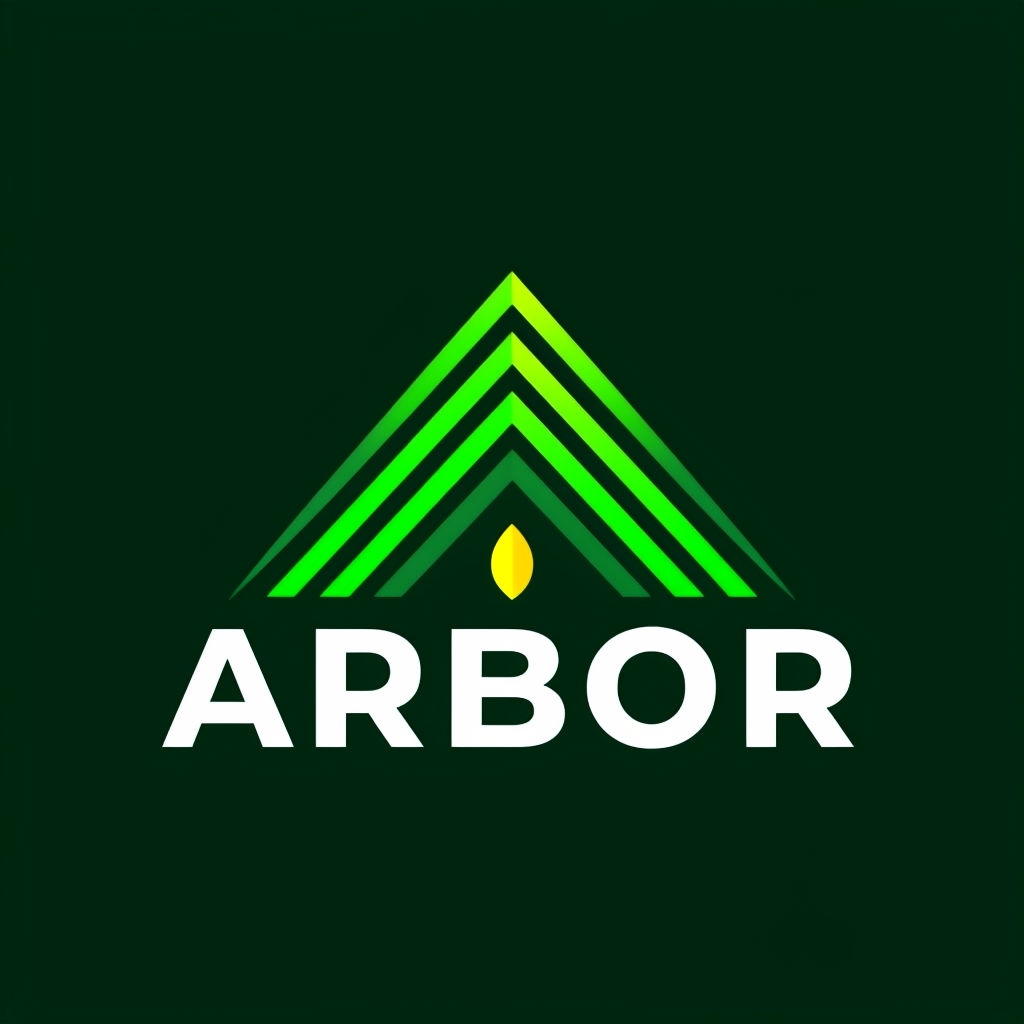 Stylized Geometric Tree Minimalist Arbor Logo Design