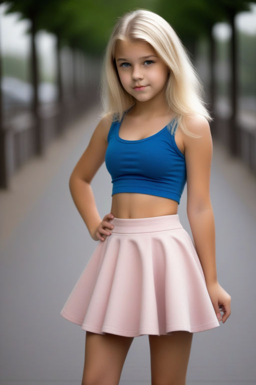 Young teen natural blonde little girl with big breasts and by