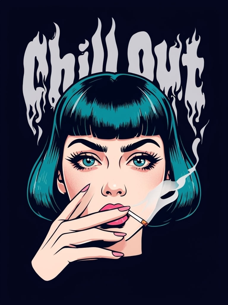 Chill Out Vintage Comic Style Illustration T-Shirt