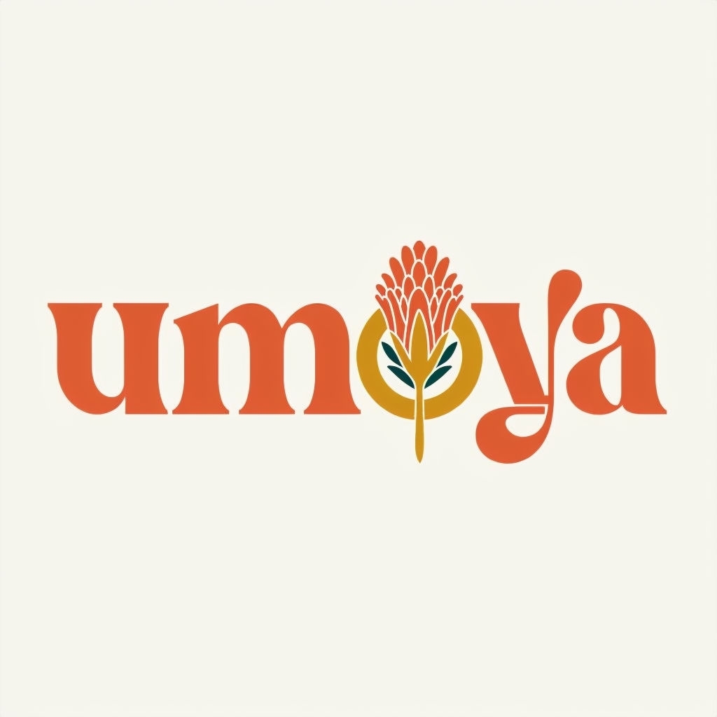 Terracotta Floral Umoya Logo Design with Modern Aesthetic