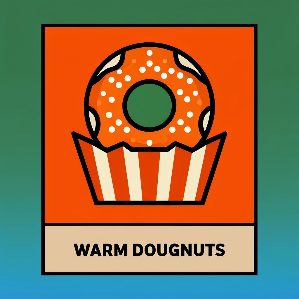 Warm Doughnuts Colorful Modern Minimalist Illustration T-Shirt