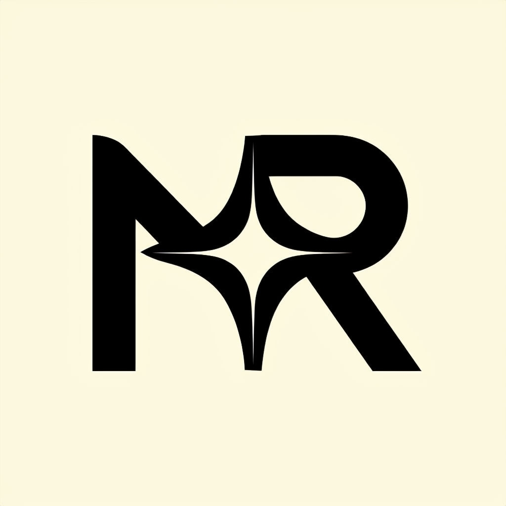 Modern Minimalist NRK Logo with Unique Star Motif