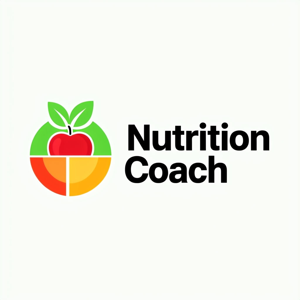 Minimalist Nutrition Coach Logo with Fresh Elements