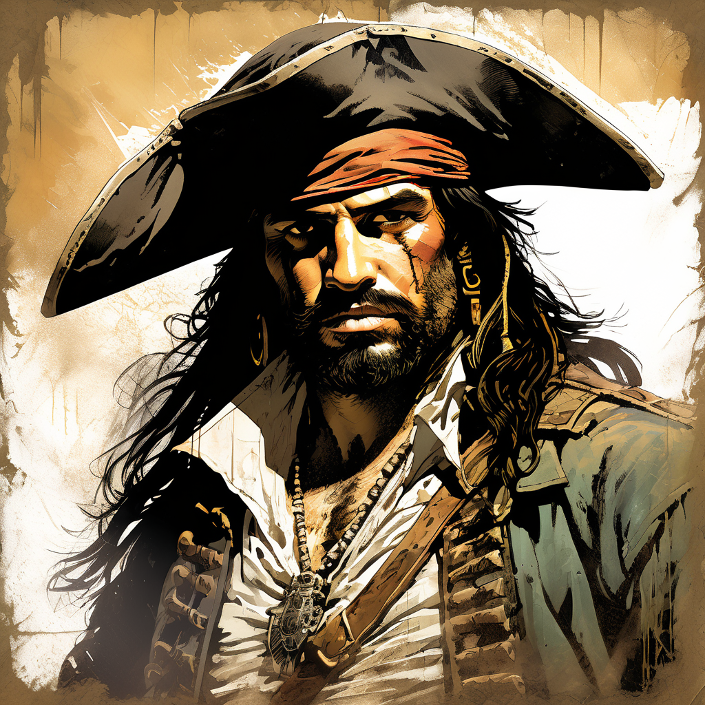 Cajun pirate captured in head and shoulders portrait by Torgab - Playground