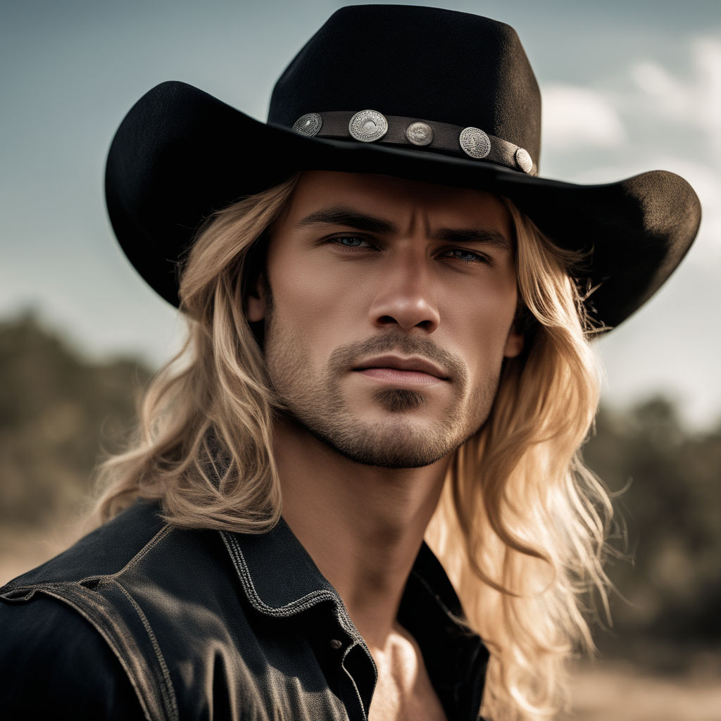 Cowboy with long hair