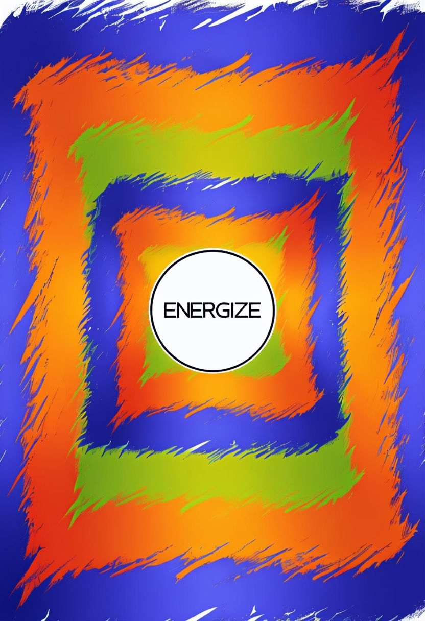 Vibrant Concentric Squares Energize Abstract Art Poster