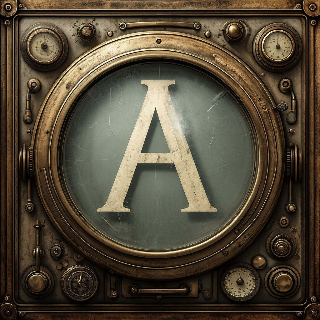 Monogram in steampunk style