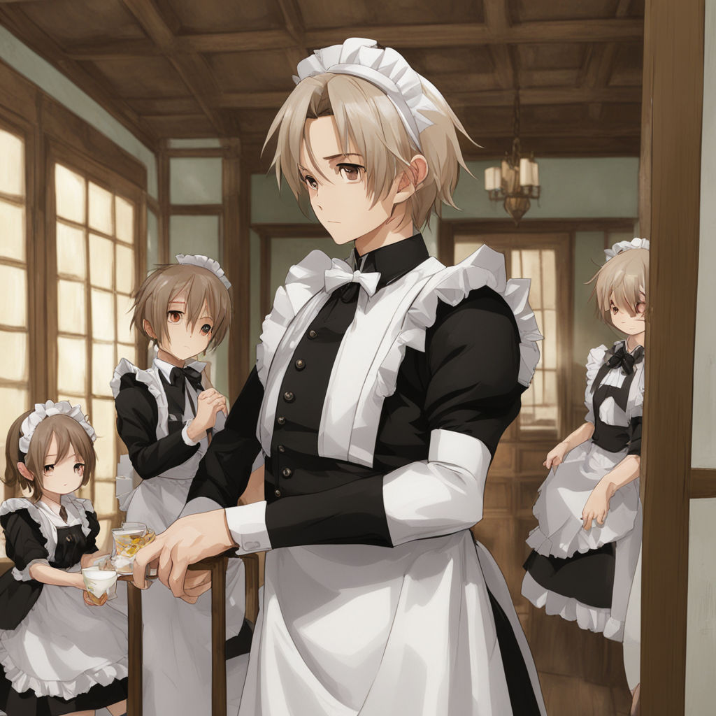 The guy in the female maid costume