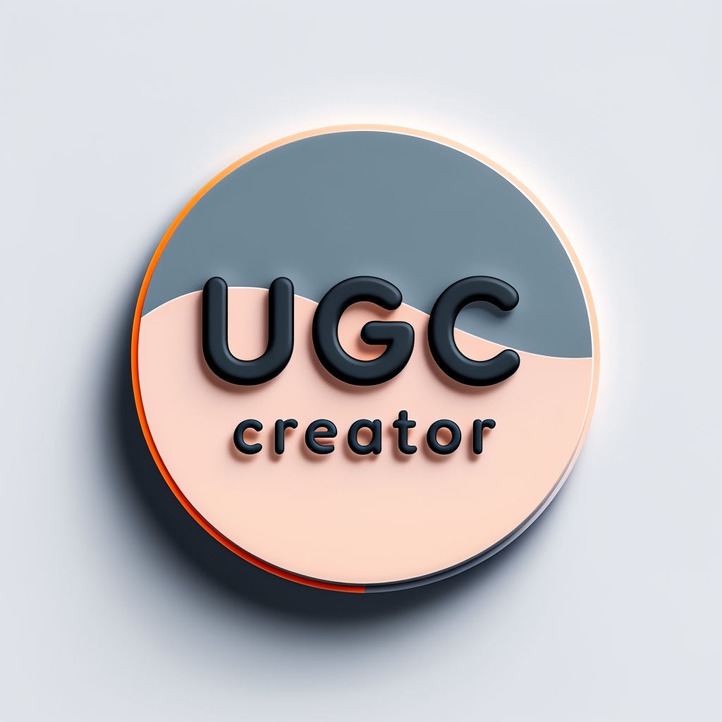 Modern Minimalist Circular UGC Creator Logo Design - Playground