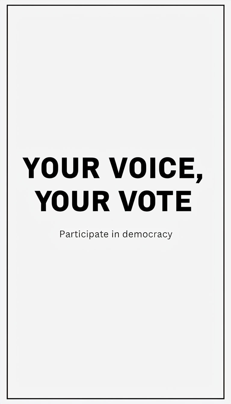 Your Voice Your Vote Minimalist Instagram Story Post