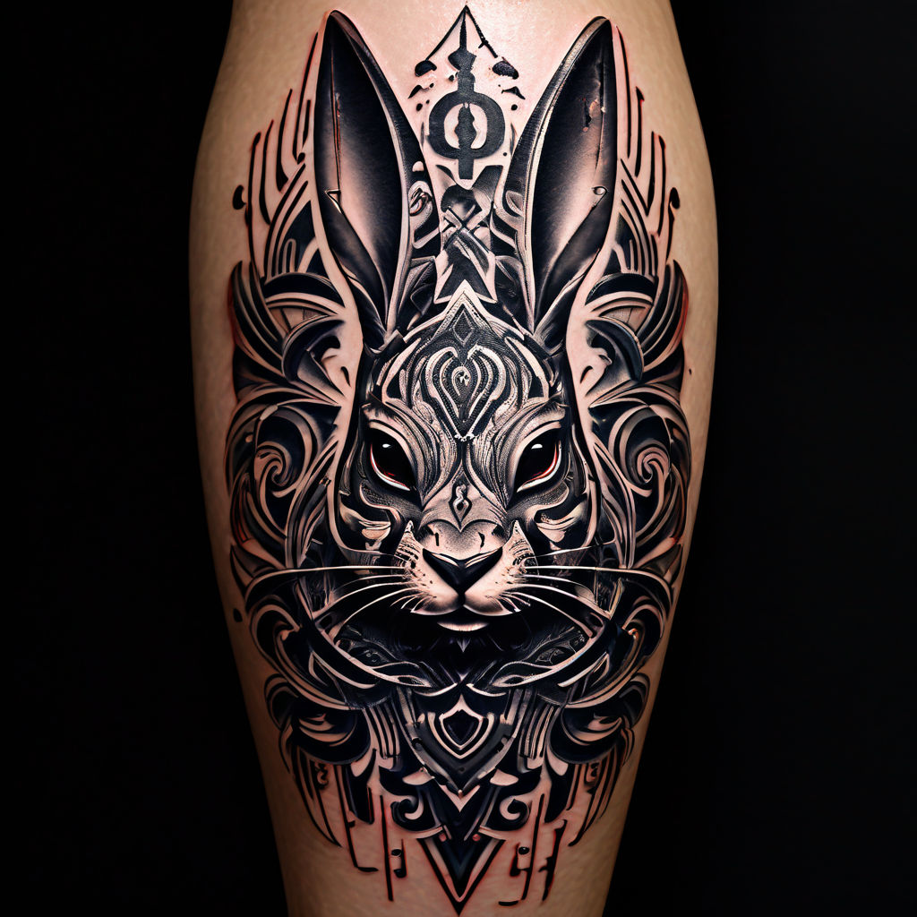 bugs bunny tattoo black and grey