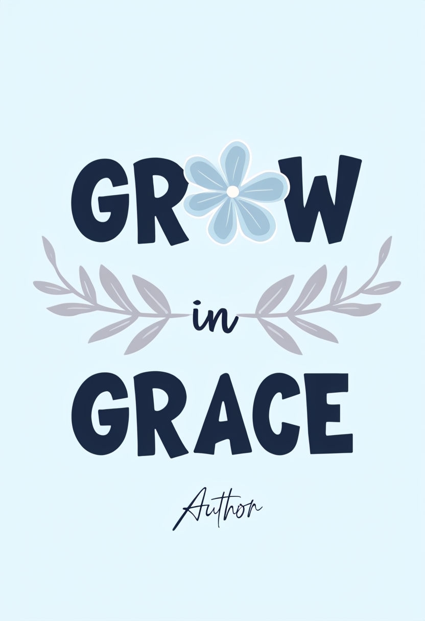 Minimalist Motivational Quote Design: Grow in Grace EBook Cover