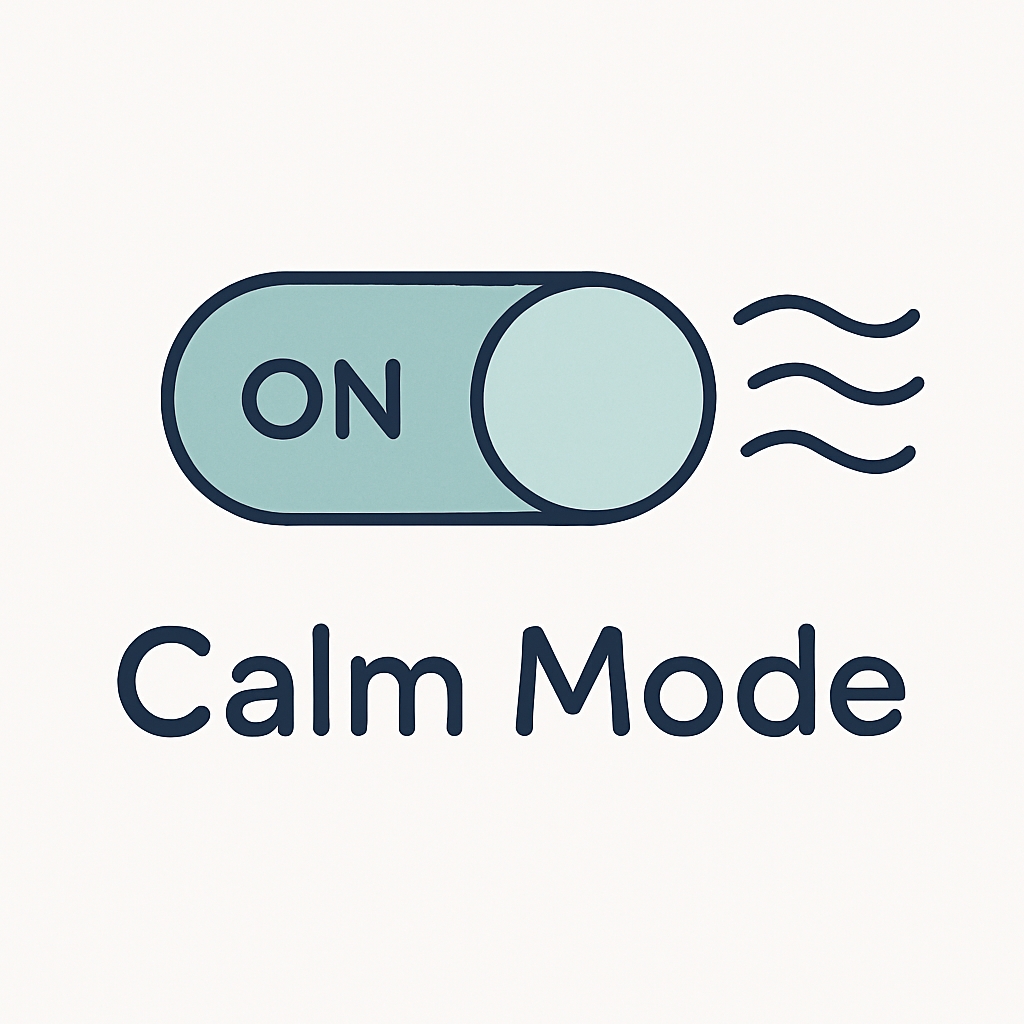 Minimalist Calm Mode Toggle Switch Design Mug