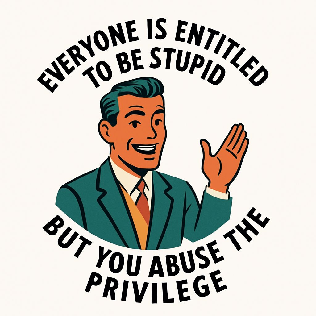 Vintage Retro Comic Style Illustration with Bold Text Sticker
