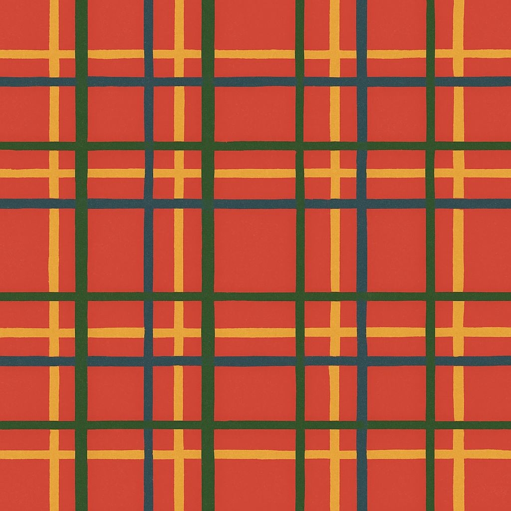 Vibrant Geometric Plaid Pattern in Bold Colors Sticker