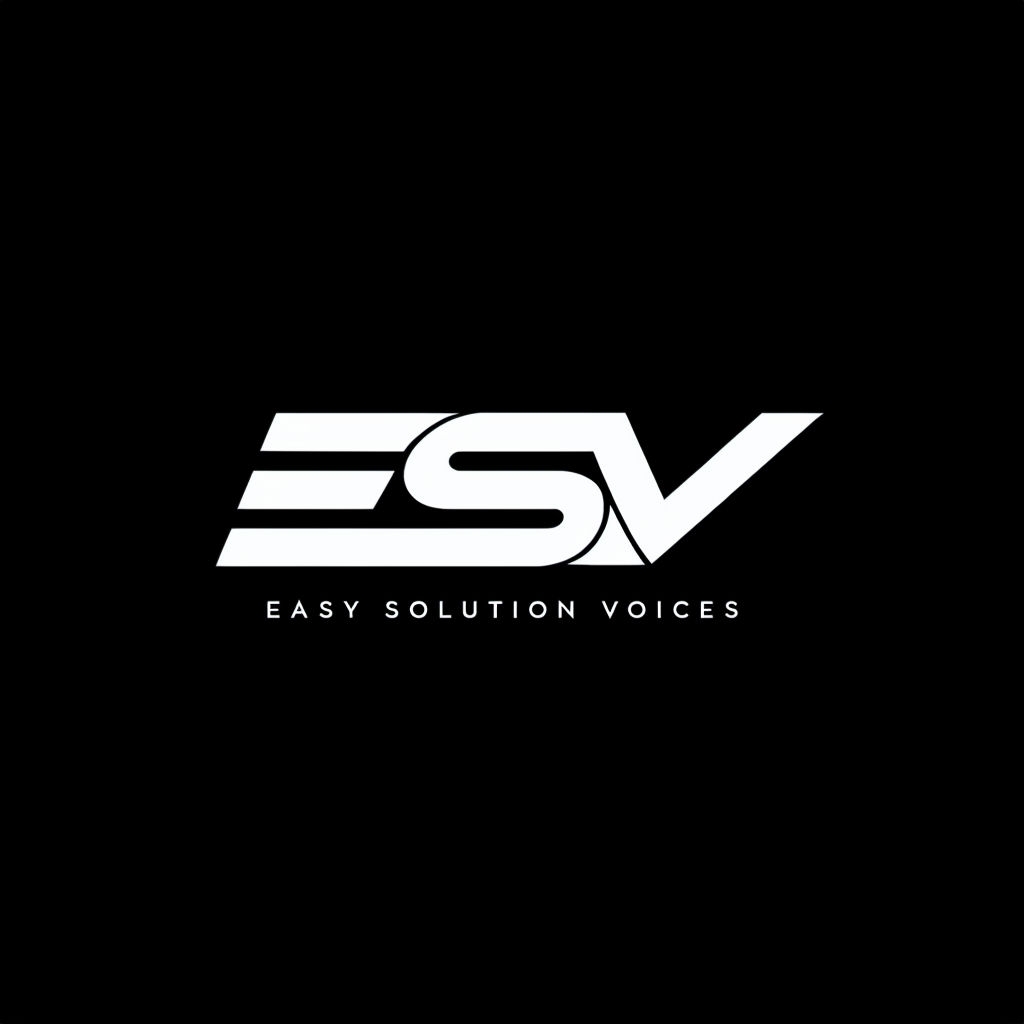 Minimalist Black and White ESV Logo Design for Branding Logo