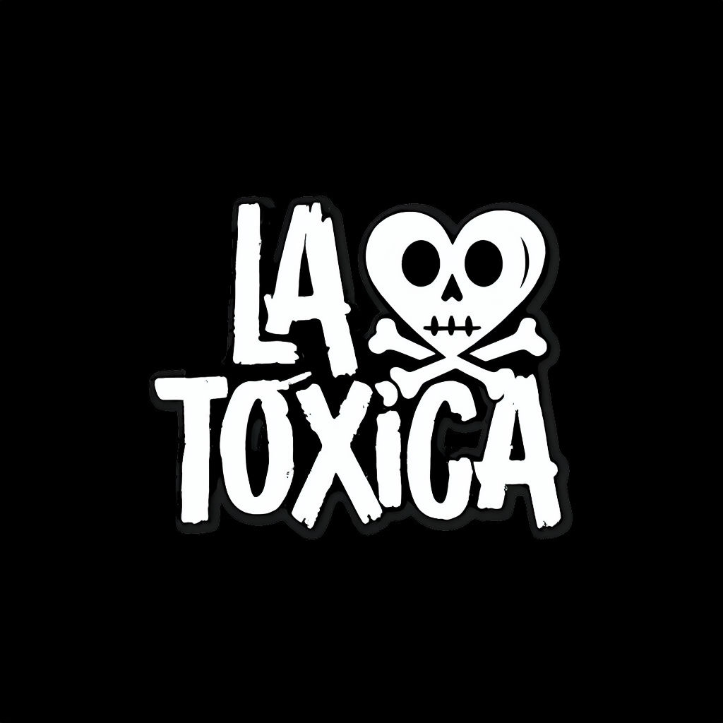 Edgy Punk Rock LA Toxica Graphic Design T-Shirt