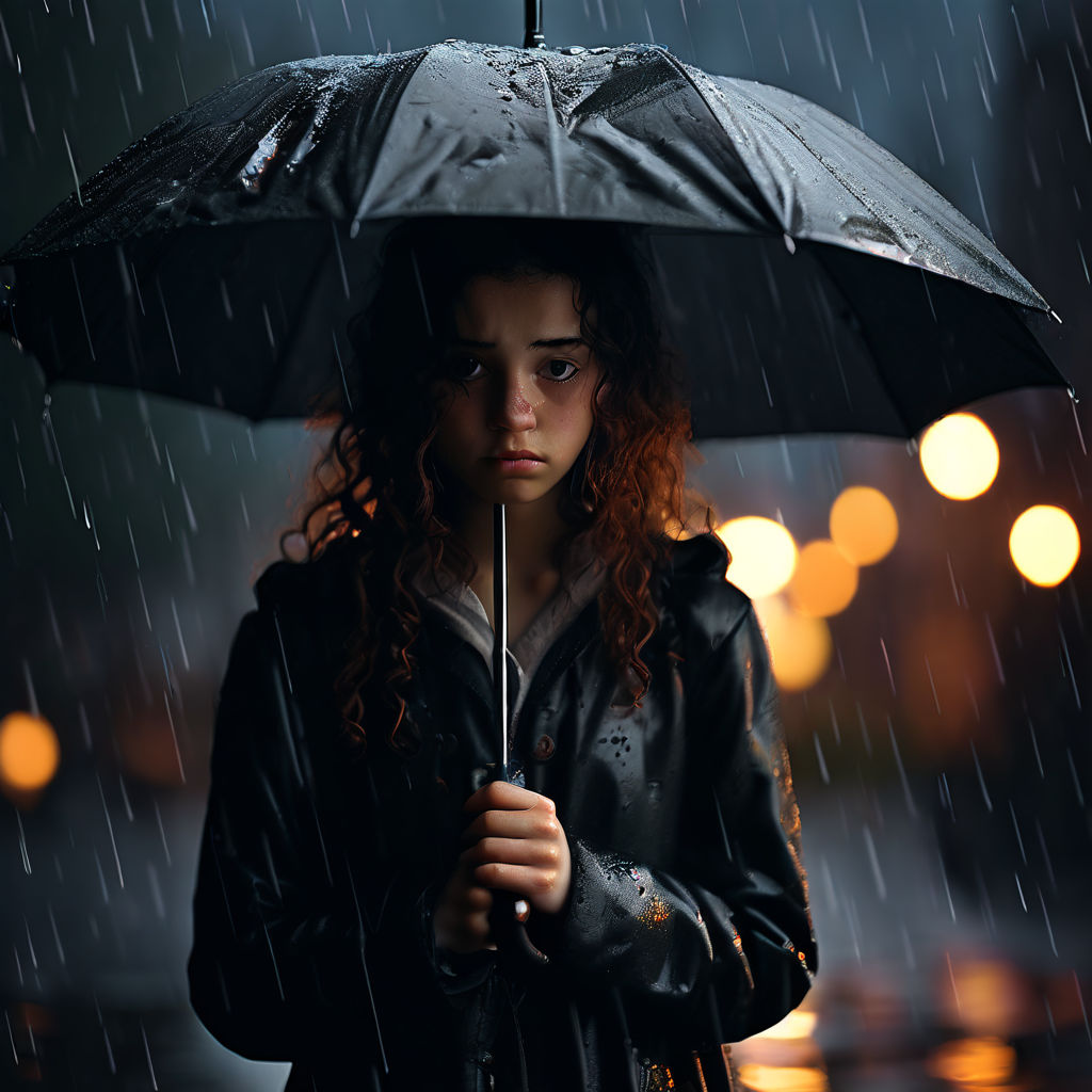 Sad girl holding an Umbrella on a rainy day by 2C LIANG XIAOJIA 梁曉佳 ...