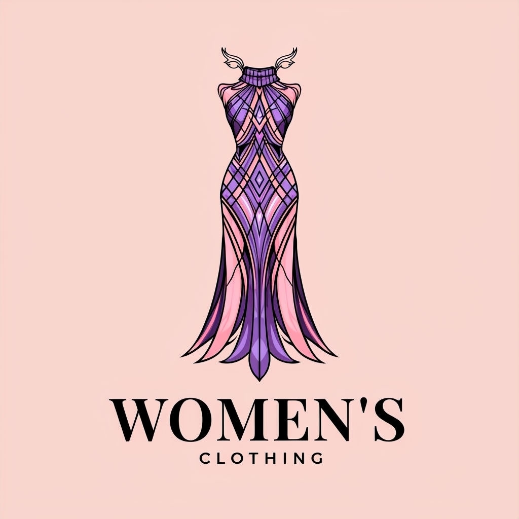 Elegant Modern Dress Logo for Women's Clothing Brand