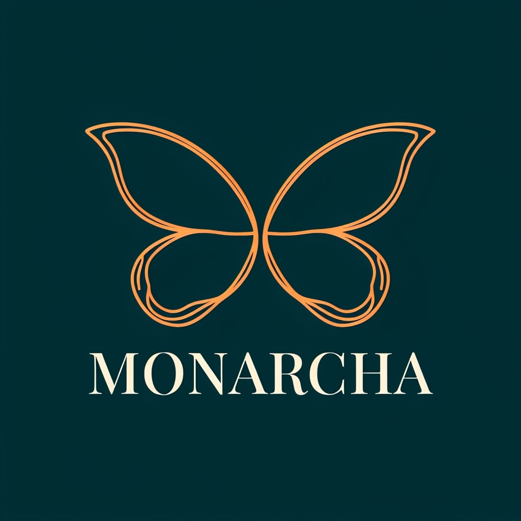 Modern Minimalist Luxury MONARCHA Logo Design