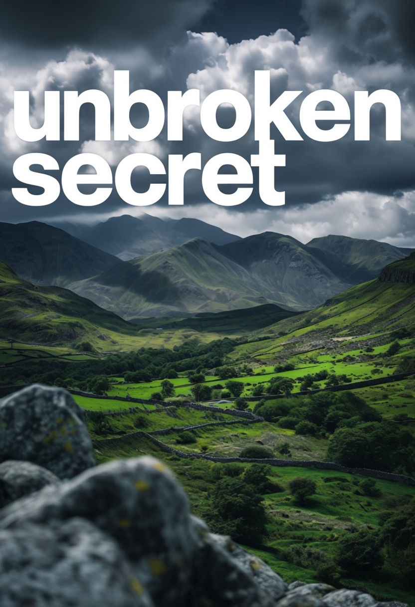 Dramatic Landscape Photograph with Unbroken Secret Text Poster