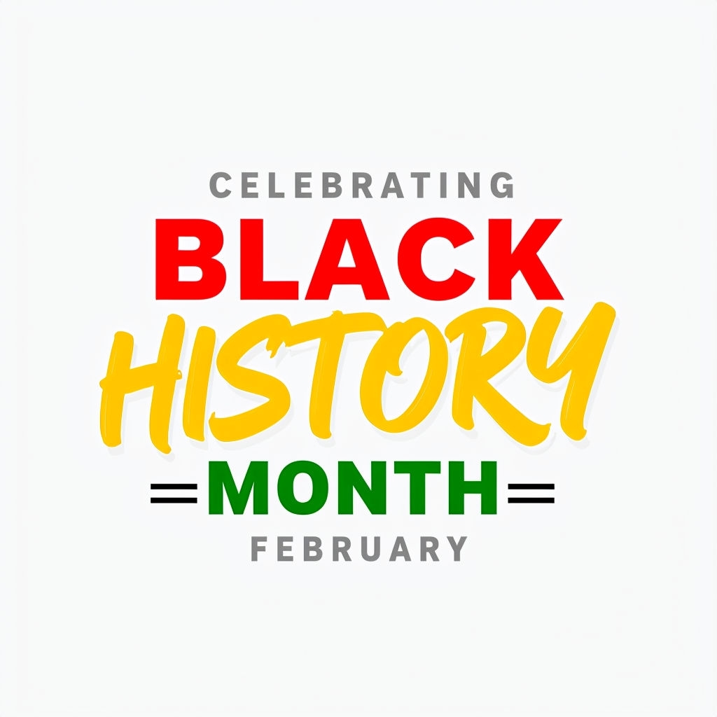 Minimalist Black History Month Celebration Graphic Design Social Media Post