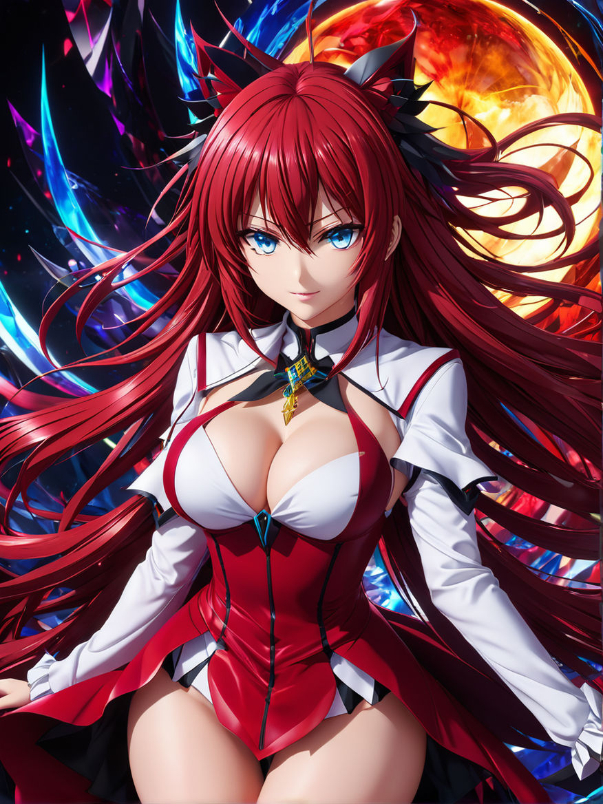 Beautiful high school dxd rias gremory superheroine