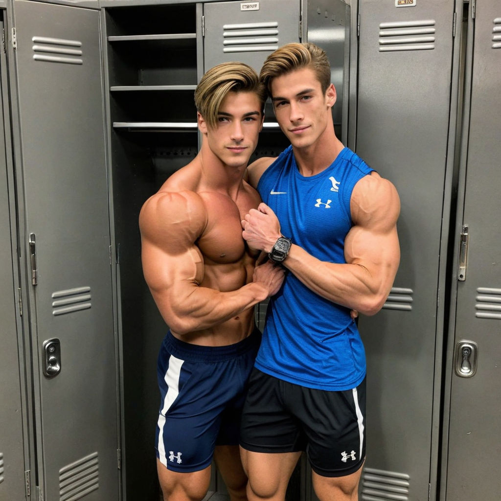 Handsome muscle guys