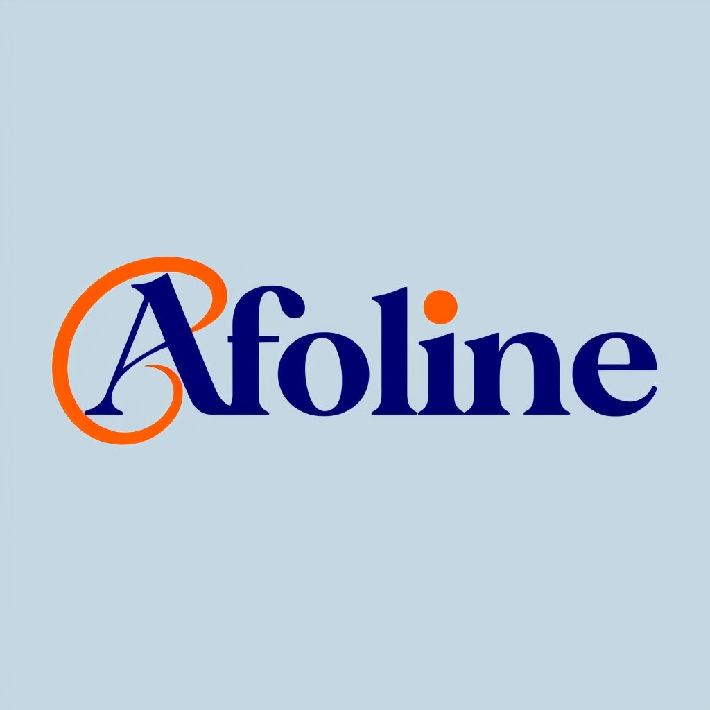 Modern Elegant Afoline Logo with Unique Typography Design Logo