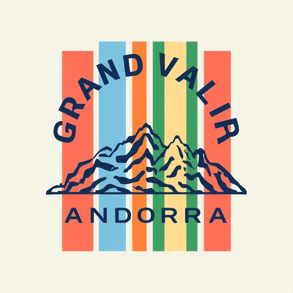 Retro Grandvalira Andorra Mountains Graphic T-Shirt
