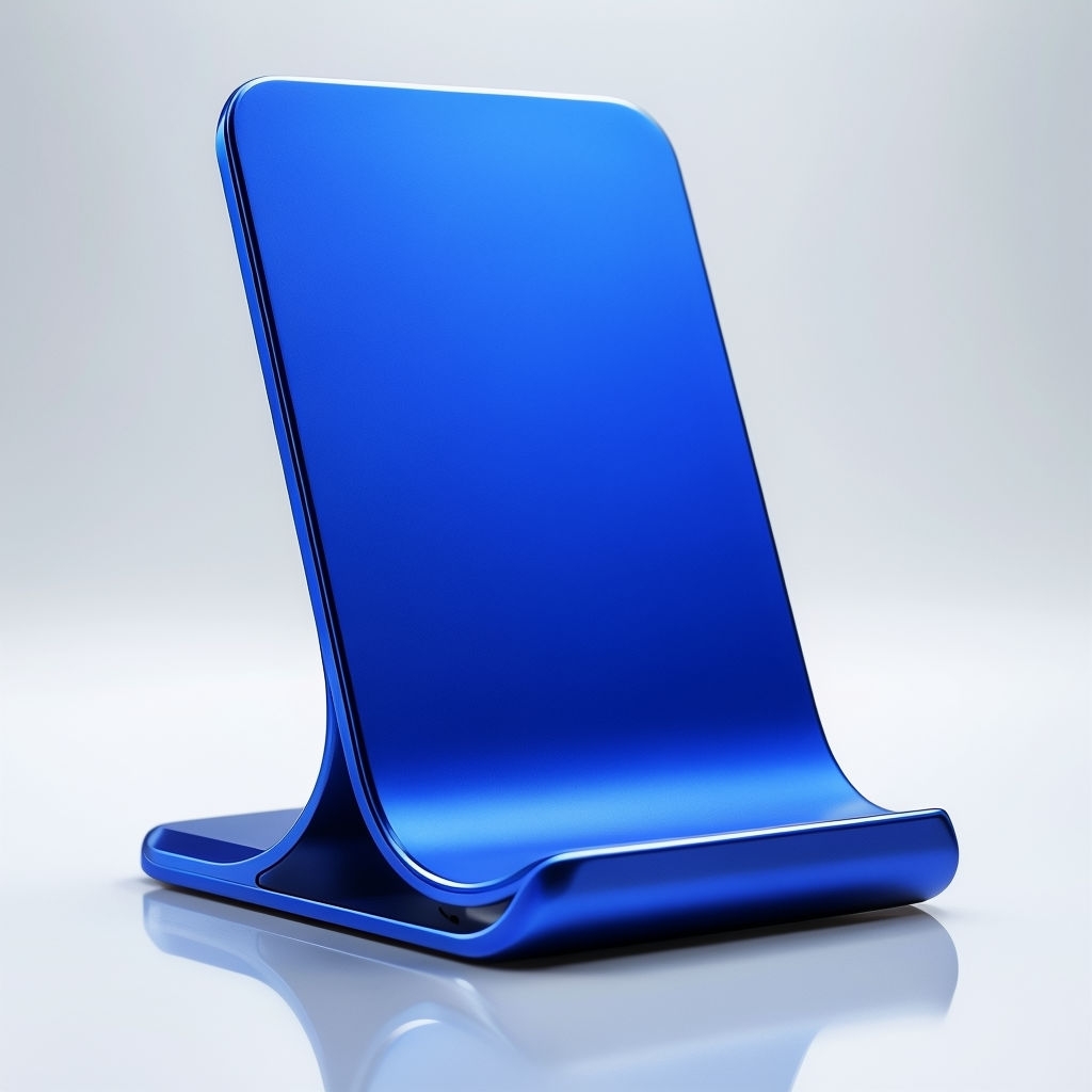 Sleek Royal Blue Phone Stand Mockup for Modern Devices