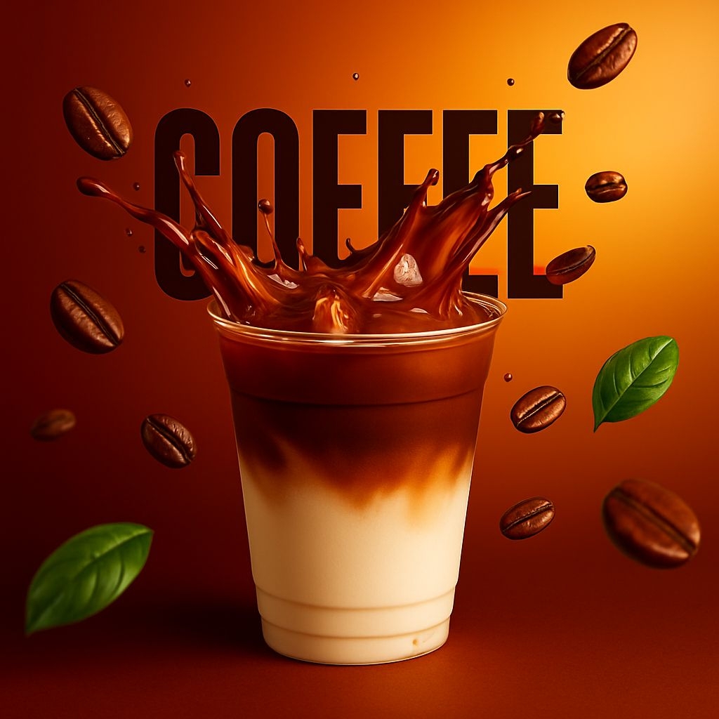 Dynamic Coffee Splash Promotional Photography Poster