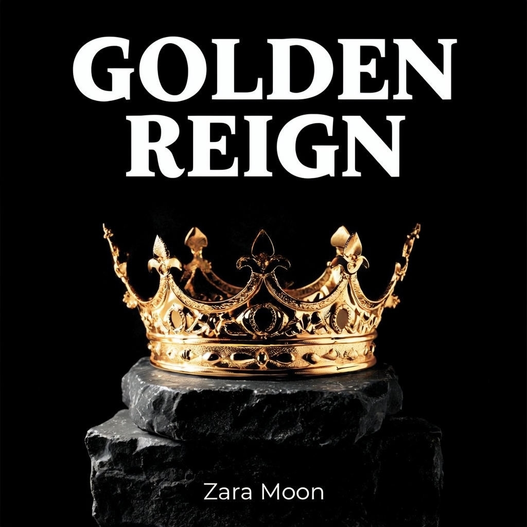 Golden Reign Minimalist Album Cover Art by Zara Moon