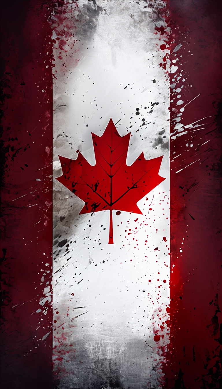 Distressed Canadian Flag with Maple Leaf Design Phone Case Cover