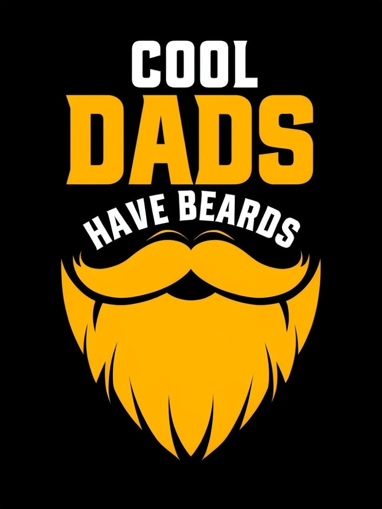 Cool Dads Have Beards Fun Father's Day T-Shirt