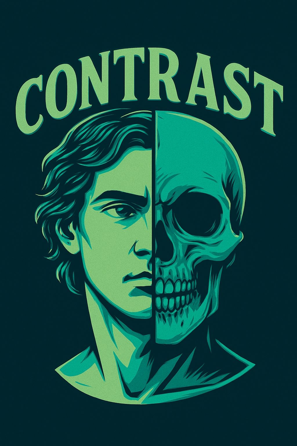 Striking Contrast Between Life and Death Graphic T-Shirt