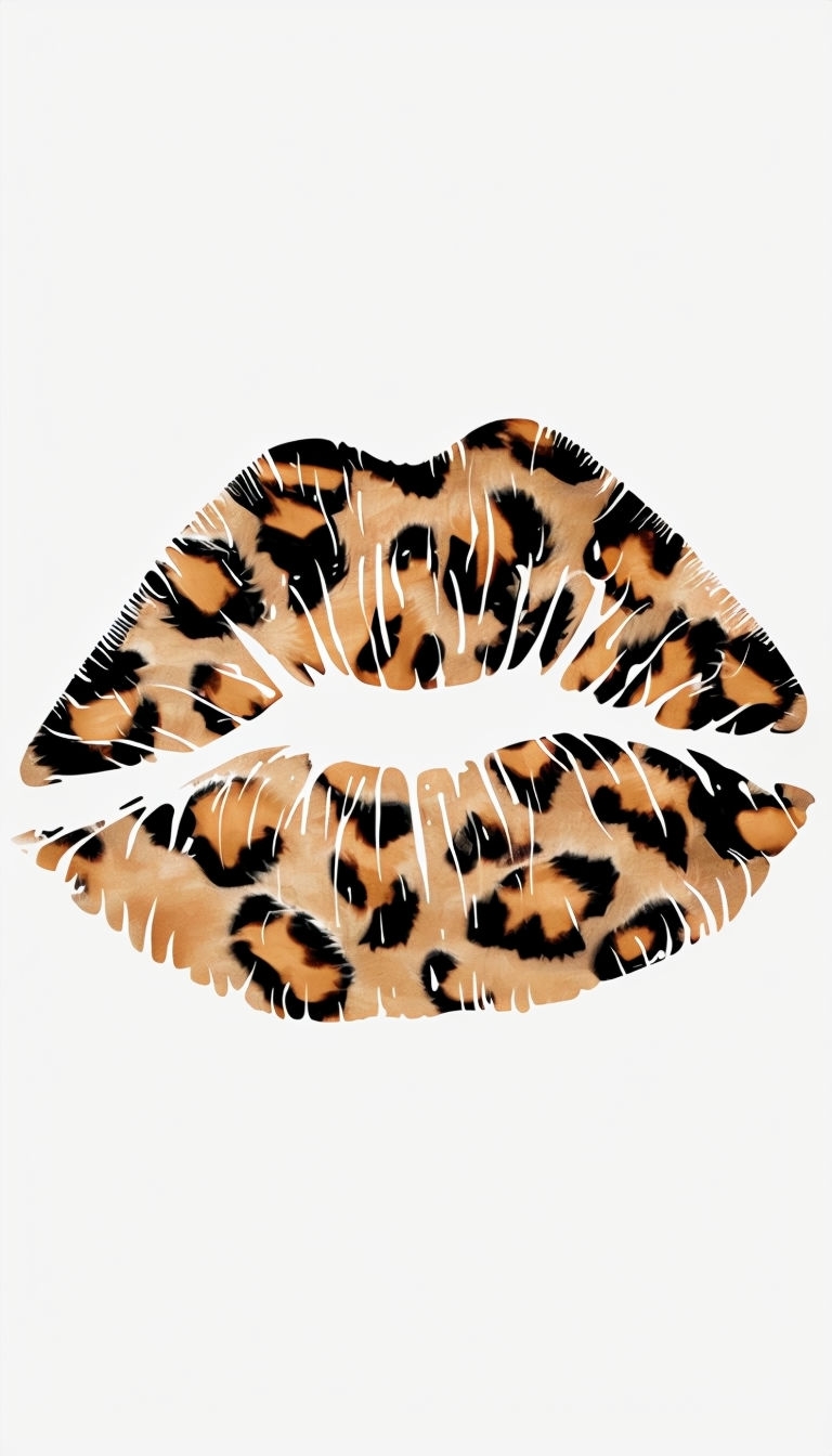 Stylish Leopard Print Kiss Mark Design Phone Case Cover