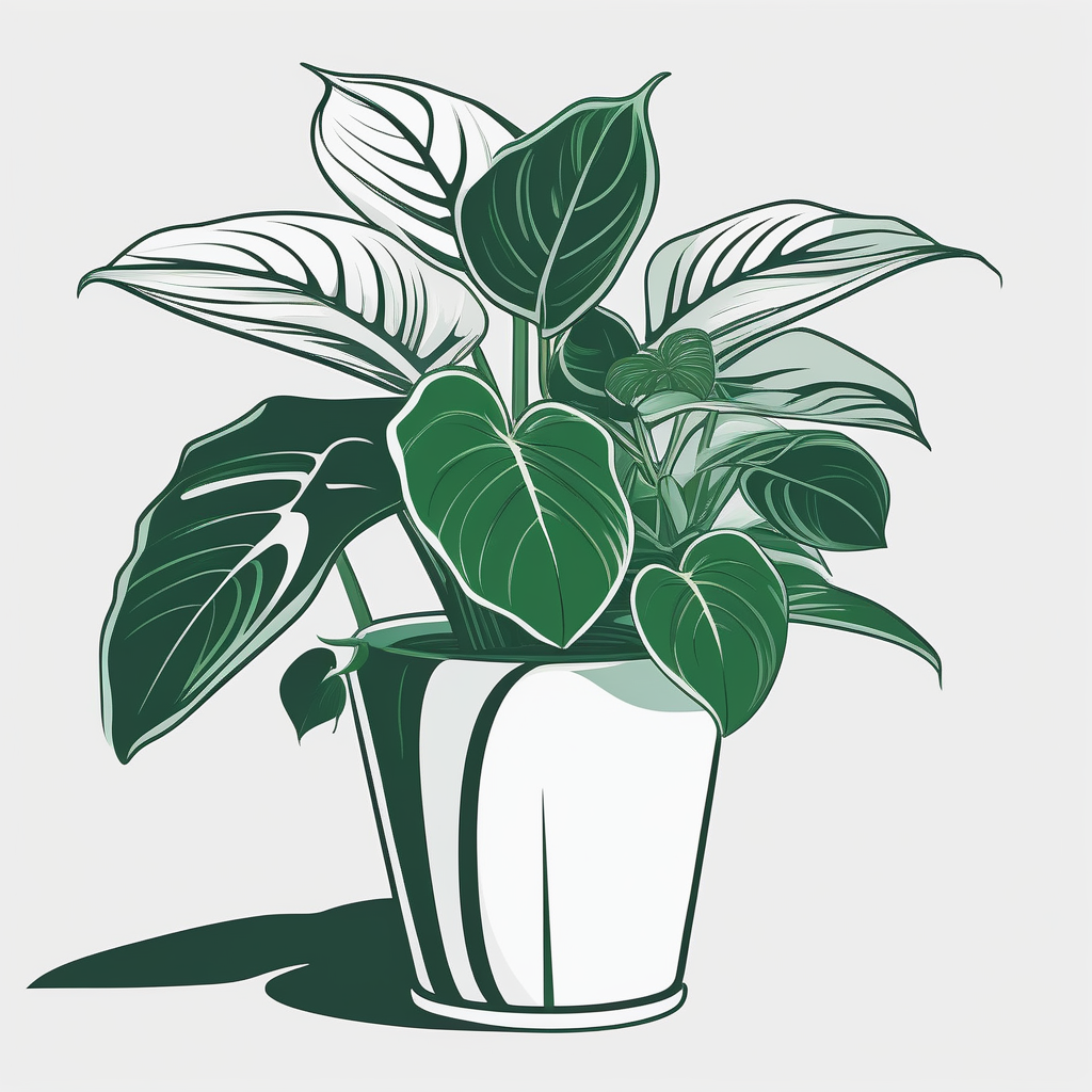 Icon Image Outline Of A Pothos Houseplant By Sabrina Playground