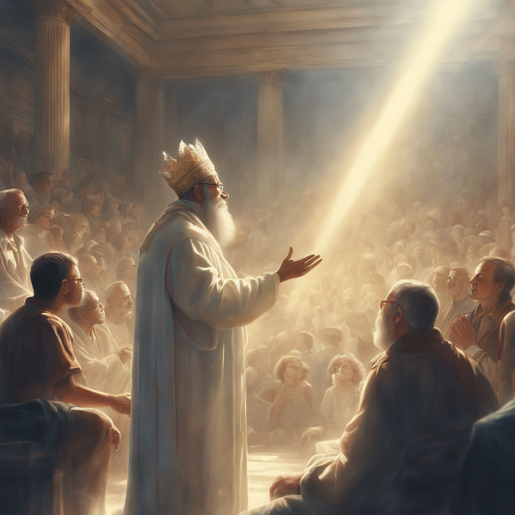 Illustration of God speaking to the people by Maza - Playground