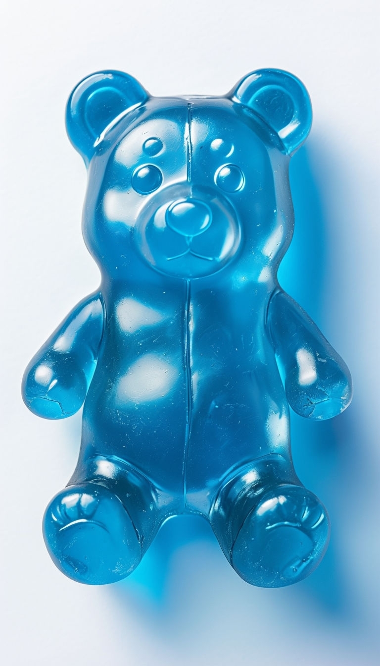 Bright Blue Gummy Bear Candy Graphic for Phone Case Covers
