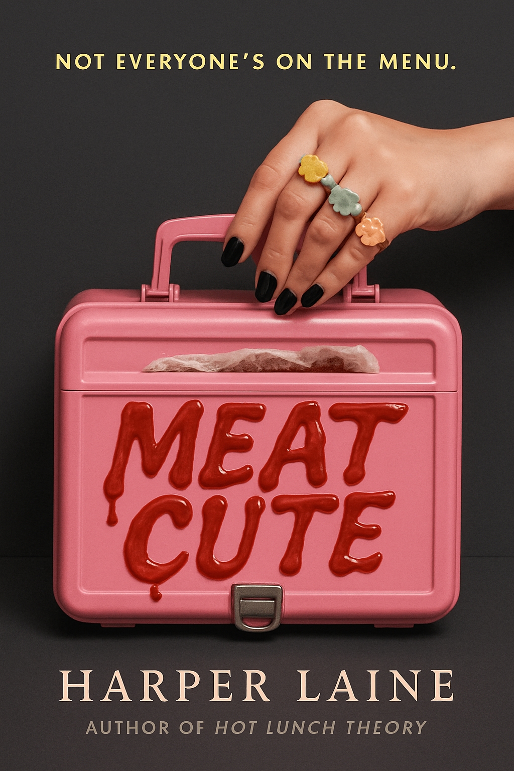 Vintage Pink Lunchbox "Meat Cute" Book Cover Design for EBook Cover