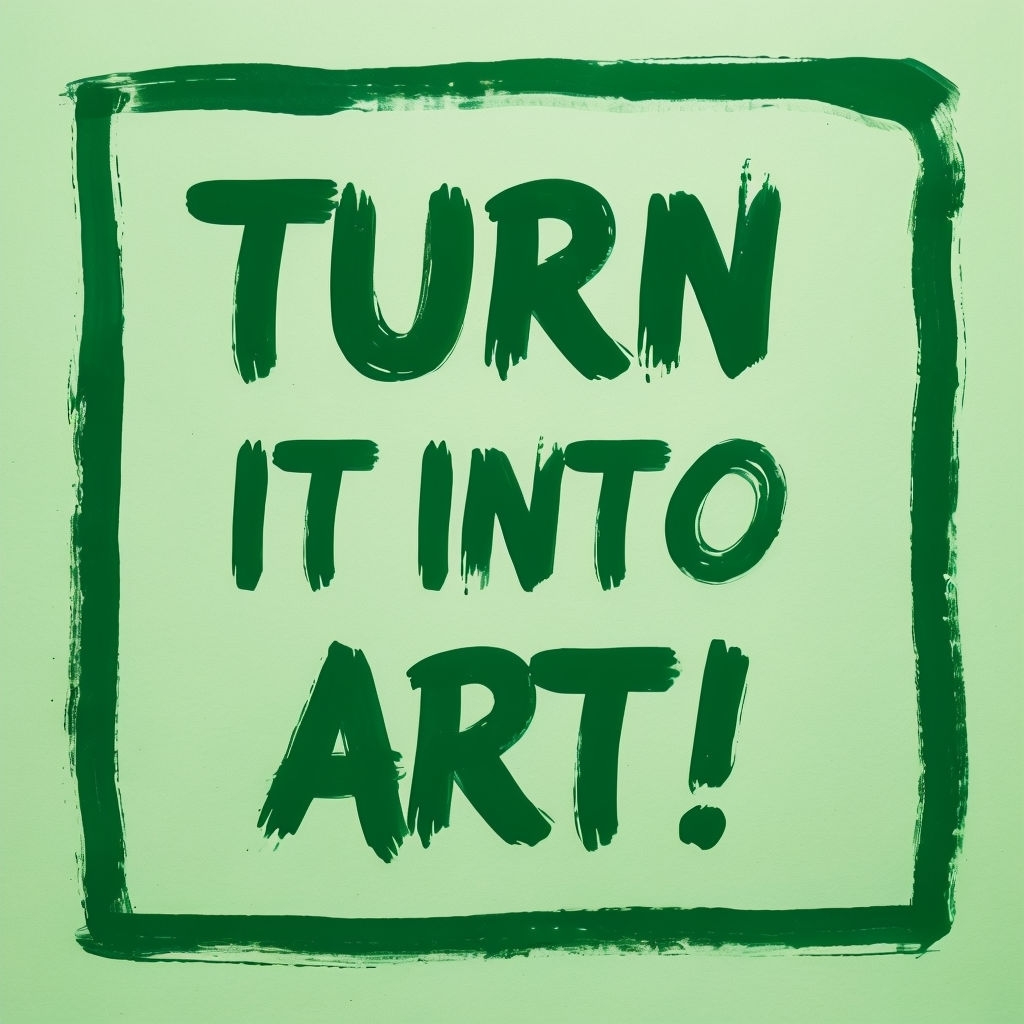 Turn It Into Art Motivational Message Poster