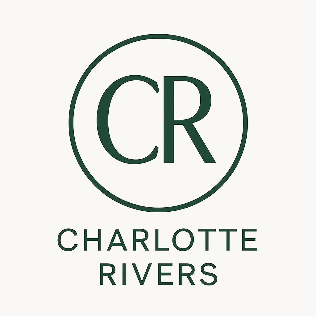 Minimalist Dark Green CR Logo with Elegant Typography Monogram