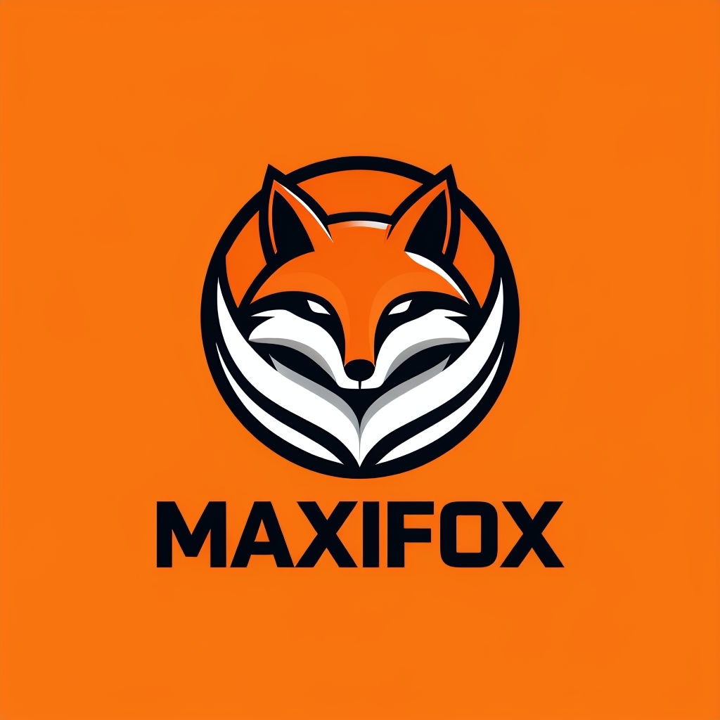 Modern Minimalist Fox Face Logo Design with Bold Colors
