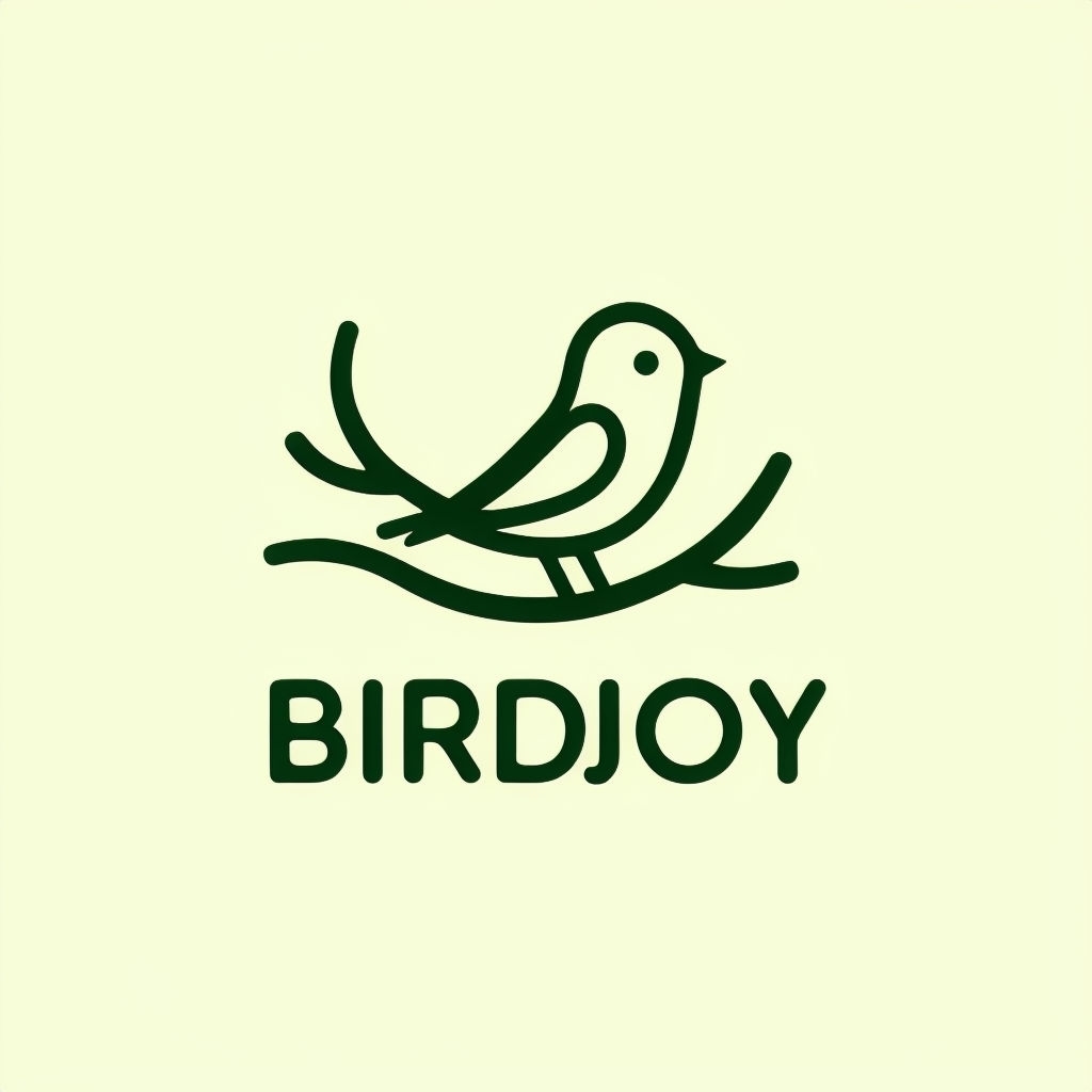 Minimalist Abstract Bird Logo for BIRDJOY Brand Design