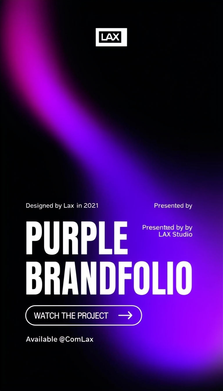 Vibrant Purple Brandfolio Modern Promotional Poster Ads